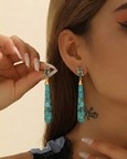 London Blue Topaz & Copper Turquoise Drop Earring
