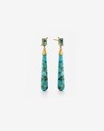 London Blue Topaz & Copper Turquoise Drop Earring