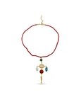 Bohemian Turquoise & Coral Pendant Necklace