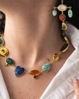 Multi Gemstone Tribal Chain Necklace