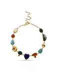 Multi Gemstone Tribal Chain Necklace