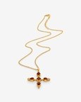 Ruby Cross Pendant Necklace