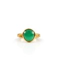 Green Onyx Bezel Ring