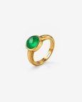 Green Onyx Bezel Ring