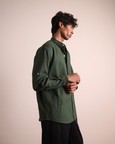 Green Press Collar Shirt