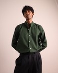 Green Press Collar Shirt