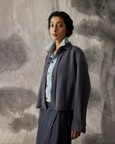 Grey Rough Edged Button Up Knit - Women