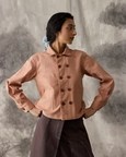 Peach Work Shirt Linen - Women