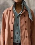 Peach Work Shirt Linen - Women