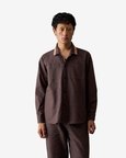 Linen Overshirt - Brown and Peach - Men