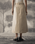 Beige Twill Skirt - Women