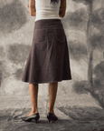 Linen Pleated Skirt - Women