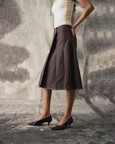 Linen Pleated Skirt - Women