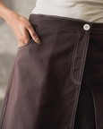 Linen Pleated Skirt - Women