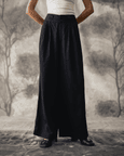 Black Tencel Baggy Trousers - Women