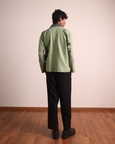 Fleece Pullover Green Grey