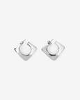 Chic Square Silver Hoops