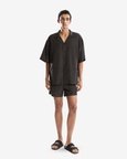 Black Embossed Shorts & T-shirt Co-ord Set