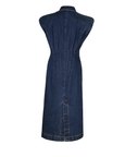 Denim Power Shoulder Button Down Dress