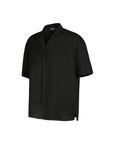 Black Camp Collor Half Sleeves Shirt