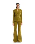 Moss Green Denim Skirt Pants