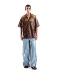 Light Wash Square Waist Denim Pants