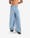 Light Wash Square Waist Denim Pants