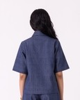 Becky Handwoven Denim Top