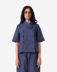 Becky Handwoven Denim Top