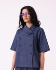 Becky Handwoven Denim Top
