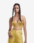 Yellow Rubber Paneled Bralette