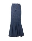 Denim Paneled Skirt