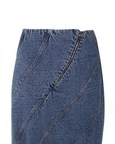 Denim Paneled Skirt
