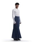 Denim Paneled Skirt