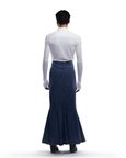 Denim Paneled Skirt