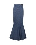 Denim Paneled Skirt