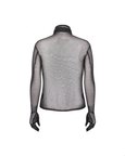Sheer Mesh Turtle Neck Top