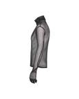 Sheer Mesh Turtle Neck Top