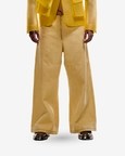 Yellow Handwoven Denim Pants