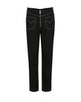 Black Denim Trouser With Front Patch Pocket