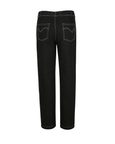 Black Denim Trouser With Front Patch Pocket