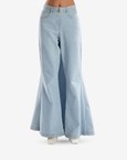 Blue Denim Skirt Pants