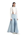 Blue Denim Skirt Pants