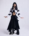 Monochrome Petal Skirt
