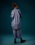 Side Tie Contrast Shirt