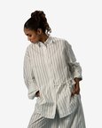 Side Tie Contrast Shirt