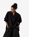 High-Low Pleat Top