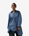 Asymmetrical Button Pleat Shirt