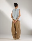 Balloon Hem Asymmetrical Top