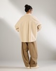 Rouche Sleeve Shirt Jacket